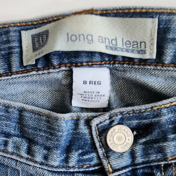 Vintage Y2K Gap Long & Lean Jeans | Light Wash Flare Bootcut | Size 8 Regular - Picture 7 of 9